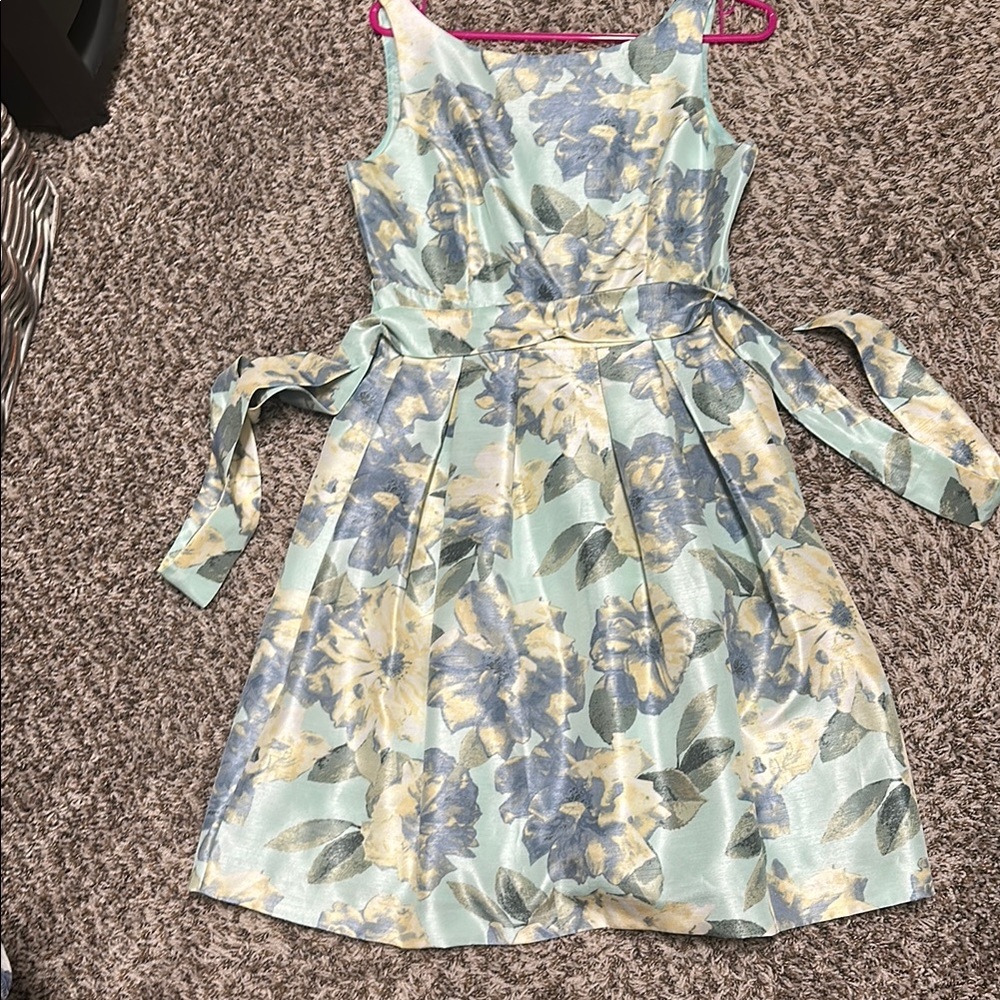 Jessica Howard Floral Blue and Yellow Dress